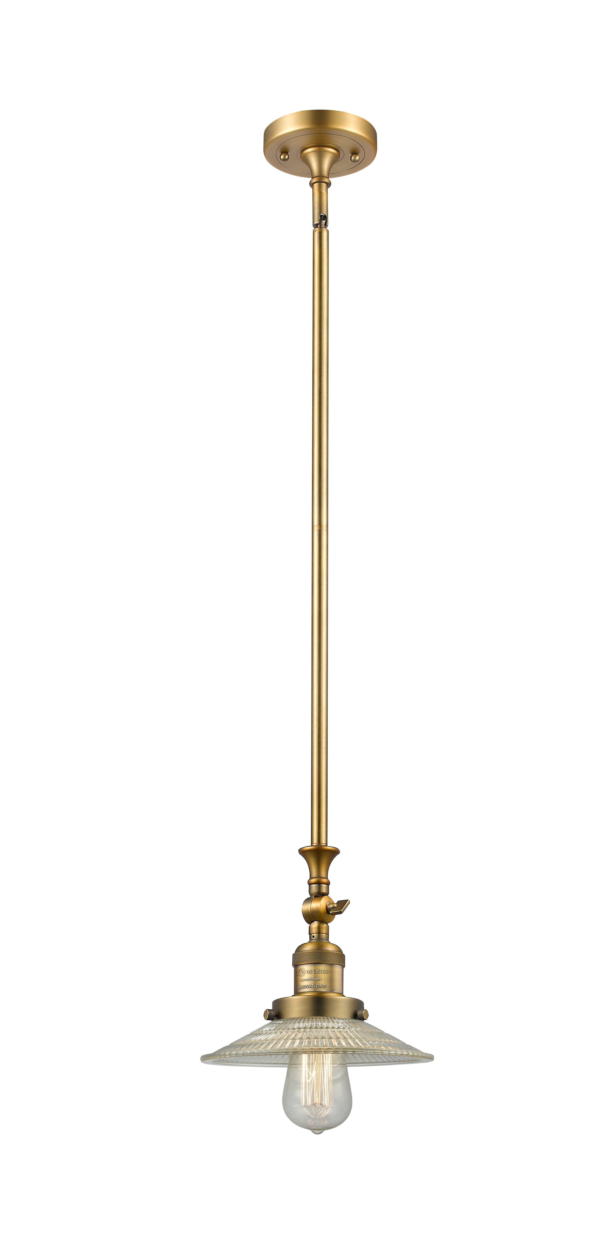 Franklin Restoration Mini Pendant Brass Glass