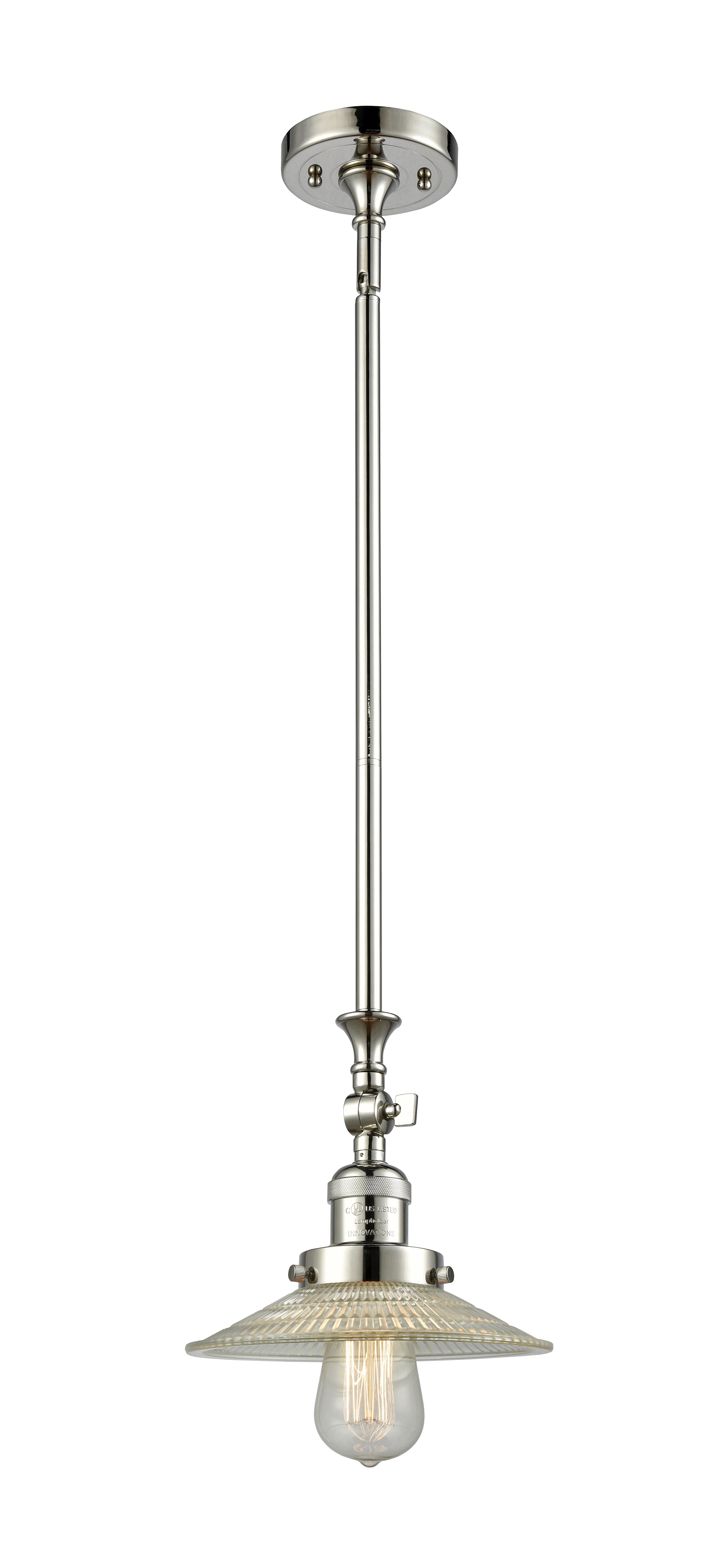 Franklin Restoration Mini Pendant Brass Glass