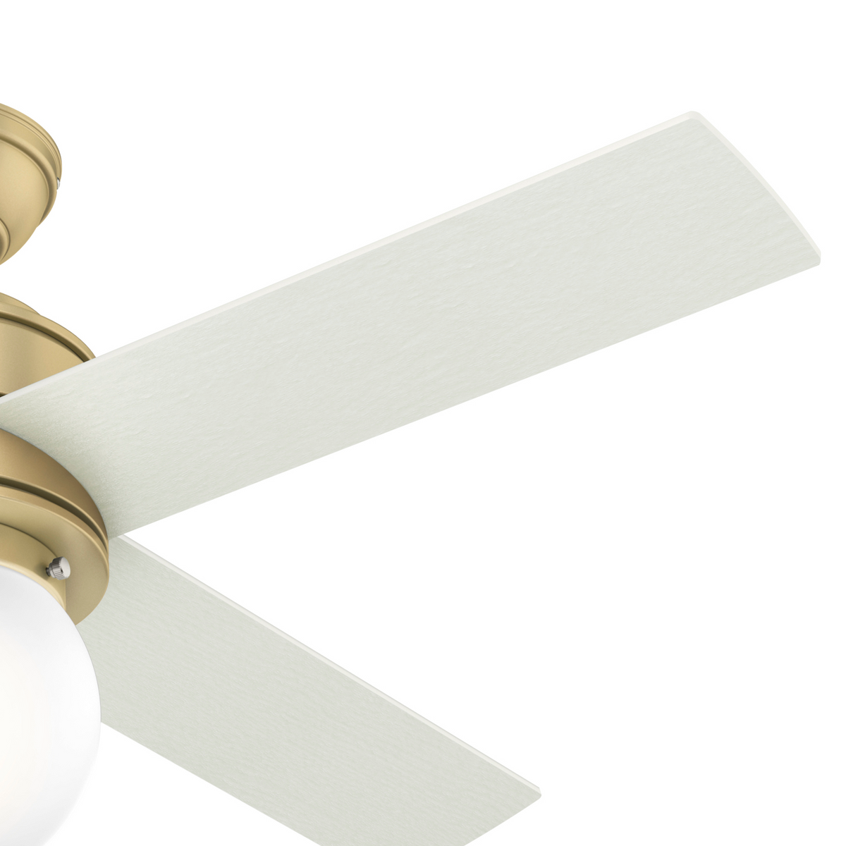 44 inch Hepburn Modern Brass Ceiling Fan with LED Light Kit and Wall Control