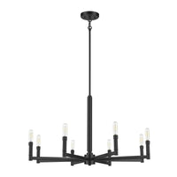 18.25'' Daxley Matte Black 8 Light Chandelier