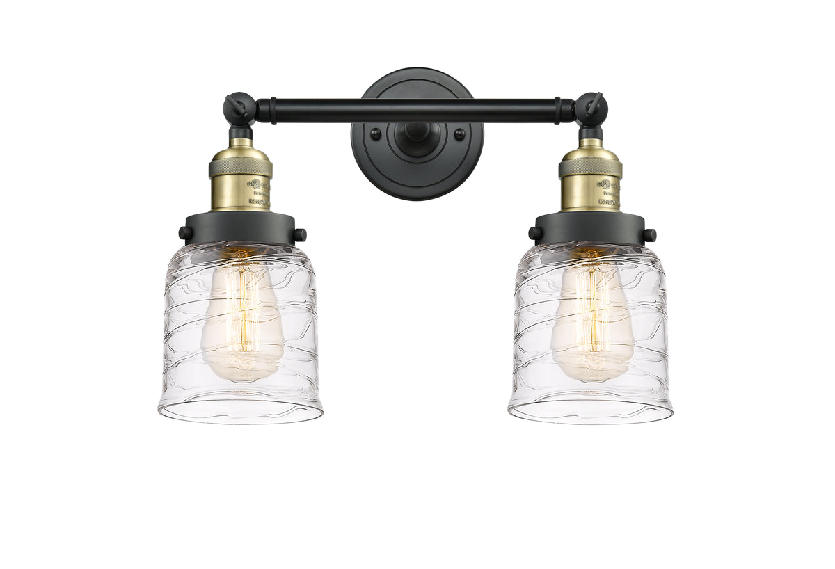 Bell 16-Inch 2-Light Bath Vanity Light 10-Inch High 8-Inch Extension