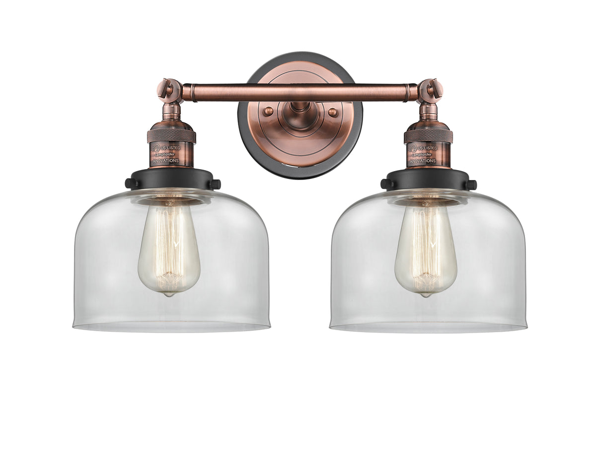 Bell 19-Inch 2-Light Bath Vanity Light 12-Inch High 10.125-Inch Extension