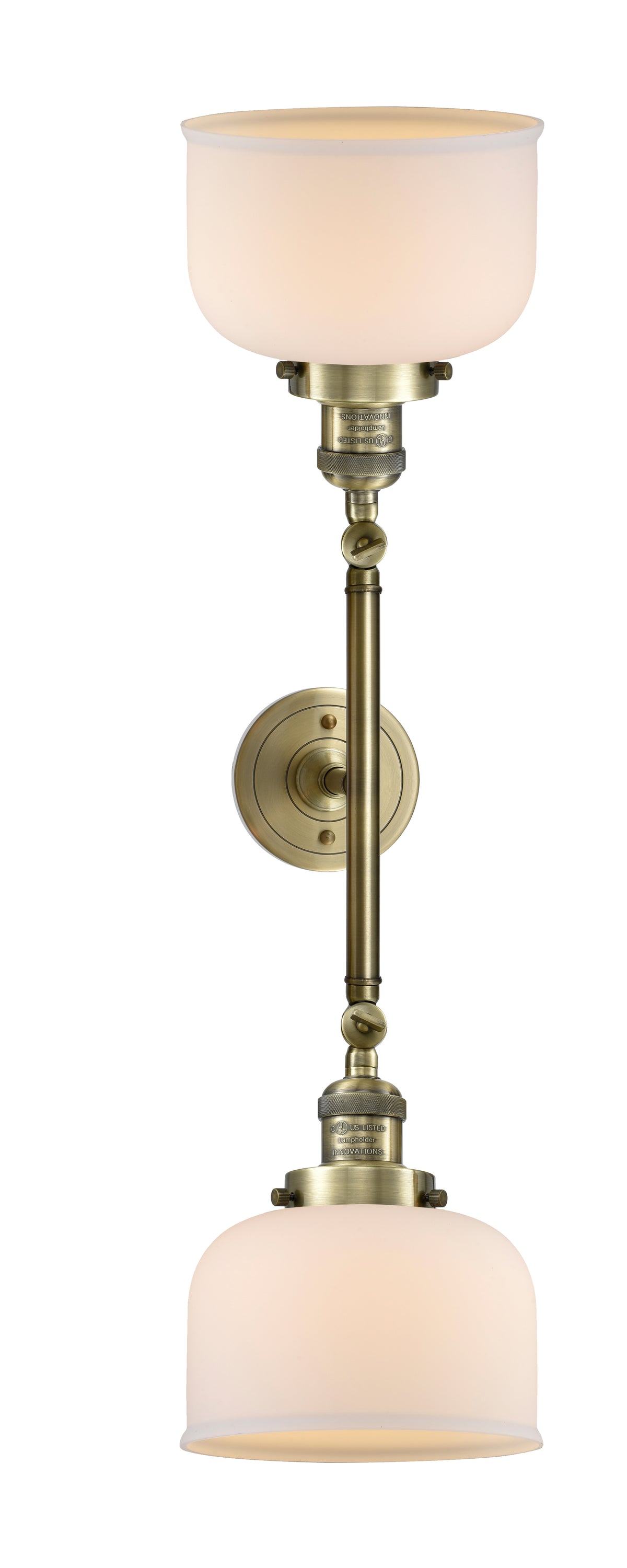 Bell 8-Inch 2-Light Bath Vanity Light with LED Bulbs