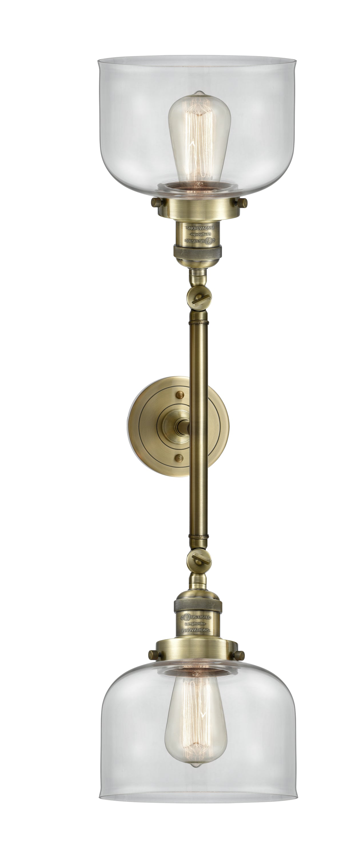 Bell 8-Inch 2-Light Bath Vanity Light with LED Bulbs