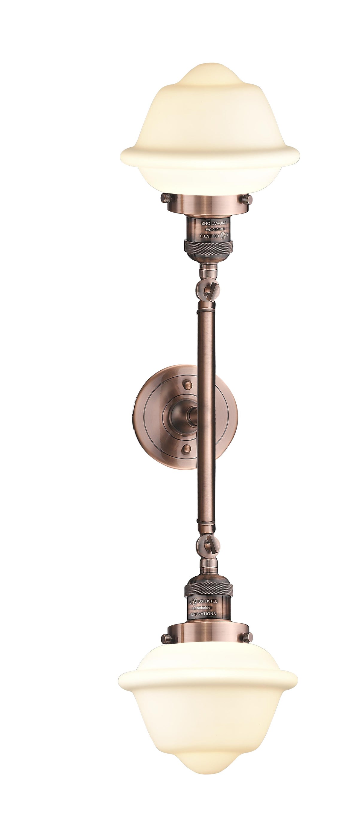 Oxford 8-Inch 2-Light Bath Vanity Light with LED Bulbs