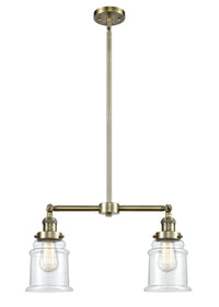 Canton 21-Inch 2-Light Stem-Hung Island Light with LED Bulbs Up to 46.375-Inch High