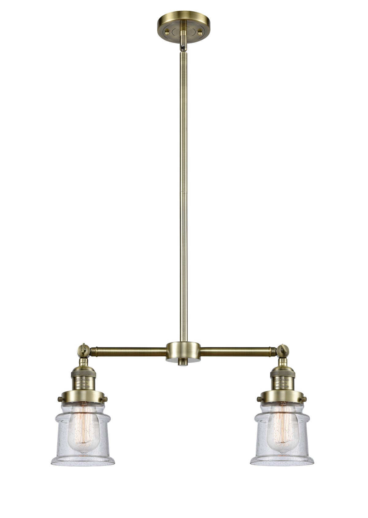 Canton 21-Inch 2-Light Stem-Hung Island Light Up to 44.625-Inch High