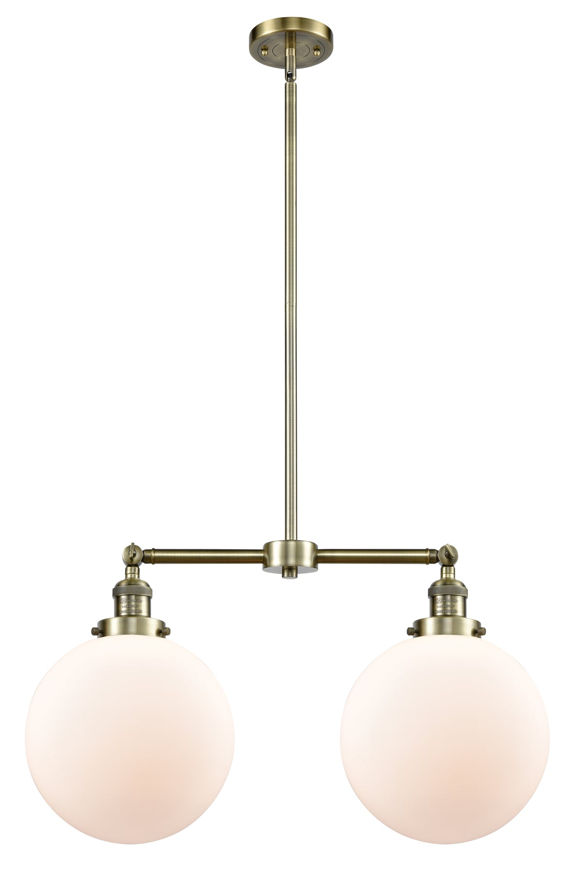 Beacon 25-Inch 2-Light Stem-Hung Island Light with LED Bulbs 14-Inch High