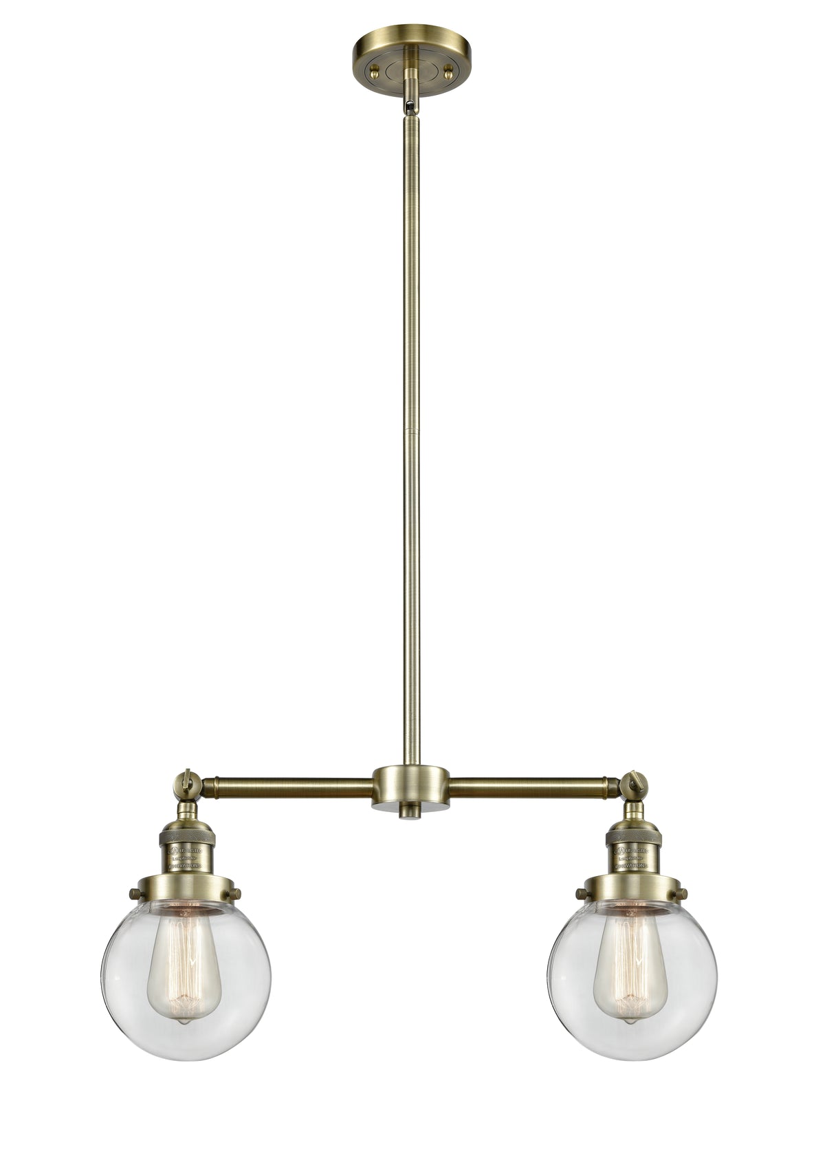 Beacon 23-Inch 2-Light Stem-Hung Island Light with LED Bulbs