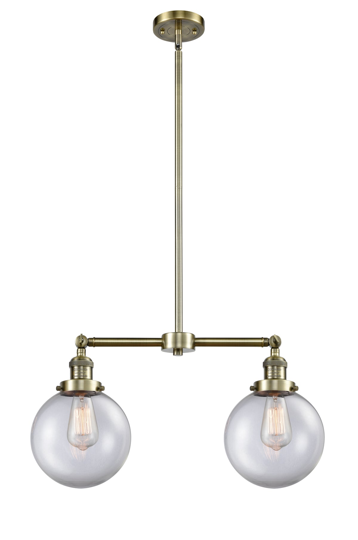 Beacon 25-Inch 2-Light Stem-Hung Island Light 12.5-Inch High