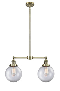 Beacon 25-Inch 2-Light Stem-Hung Island Light 12.5-Inch High