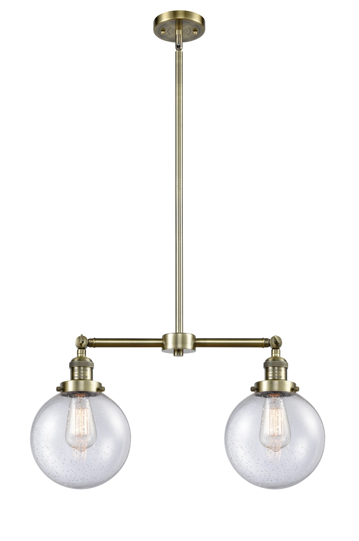 Beacon 25-Inch 2-Light Stem-Hung Island Light 12.5-Inch High