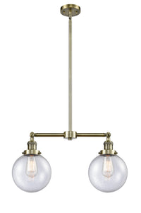 Beacon 25-Inch 2-Light Stem-Hung Island Light with LED Bulbs 12.5-Inch High