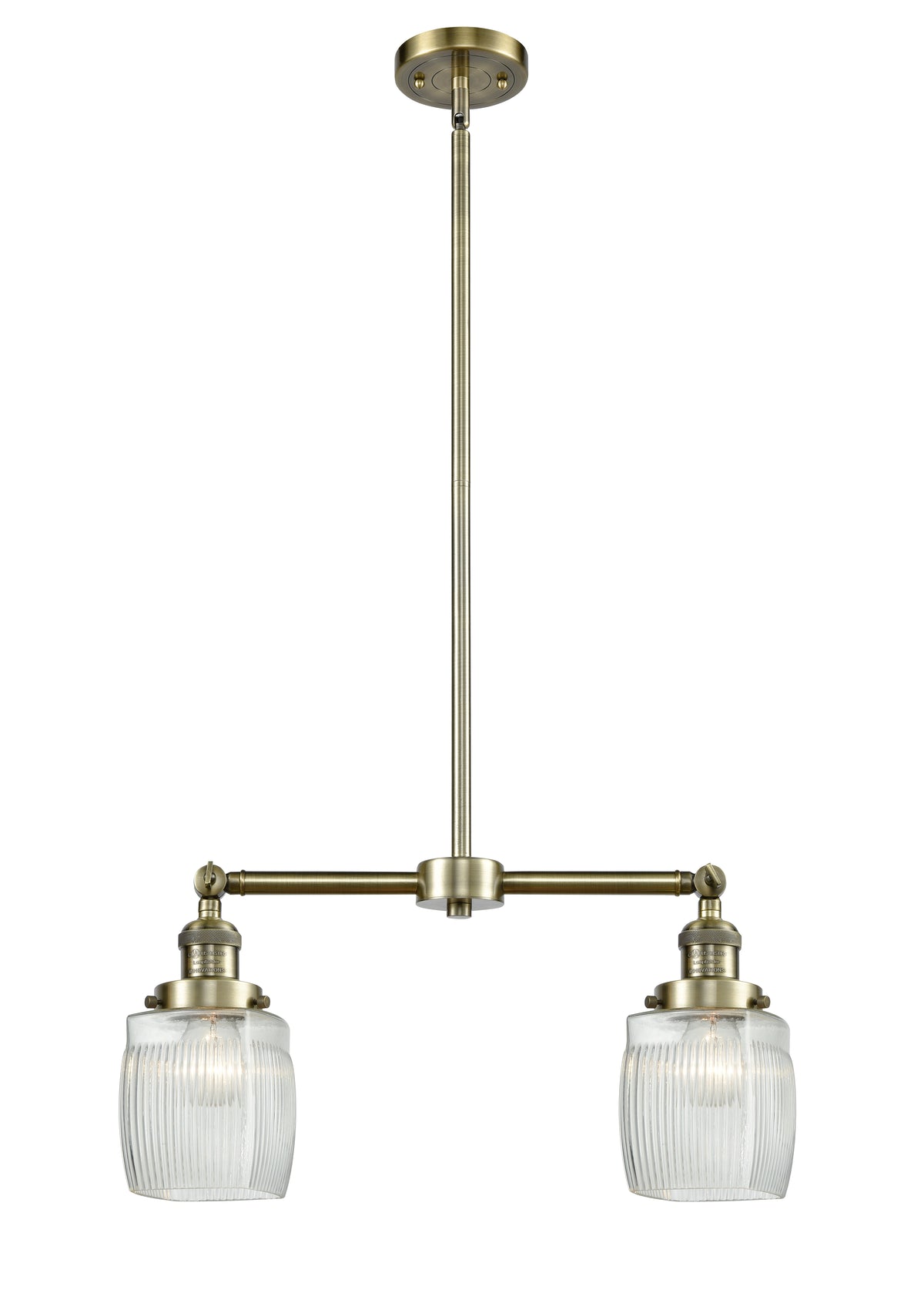 Colton 22-Inch 2-Light Stem-Hung Island Light with LED Bulbs