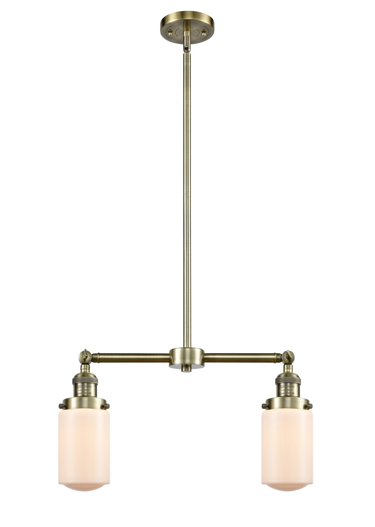 Dover 21-Inch 2-Light Stem-Hung Island Light with LED Bulbs