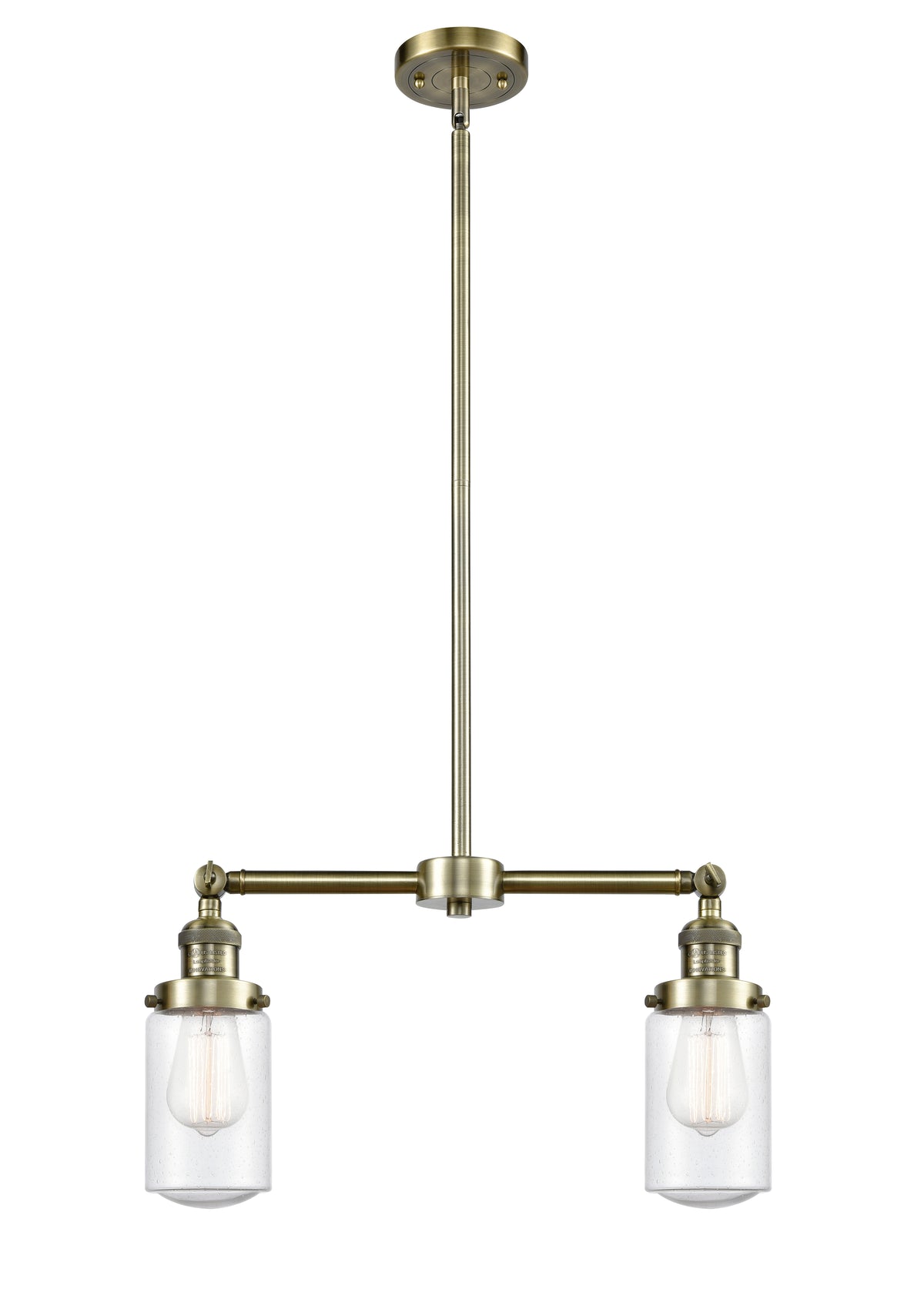 Dover 21-Inch 2-Light Stem-Hung Island Light with LED Bulbs