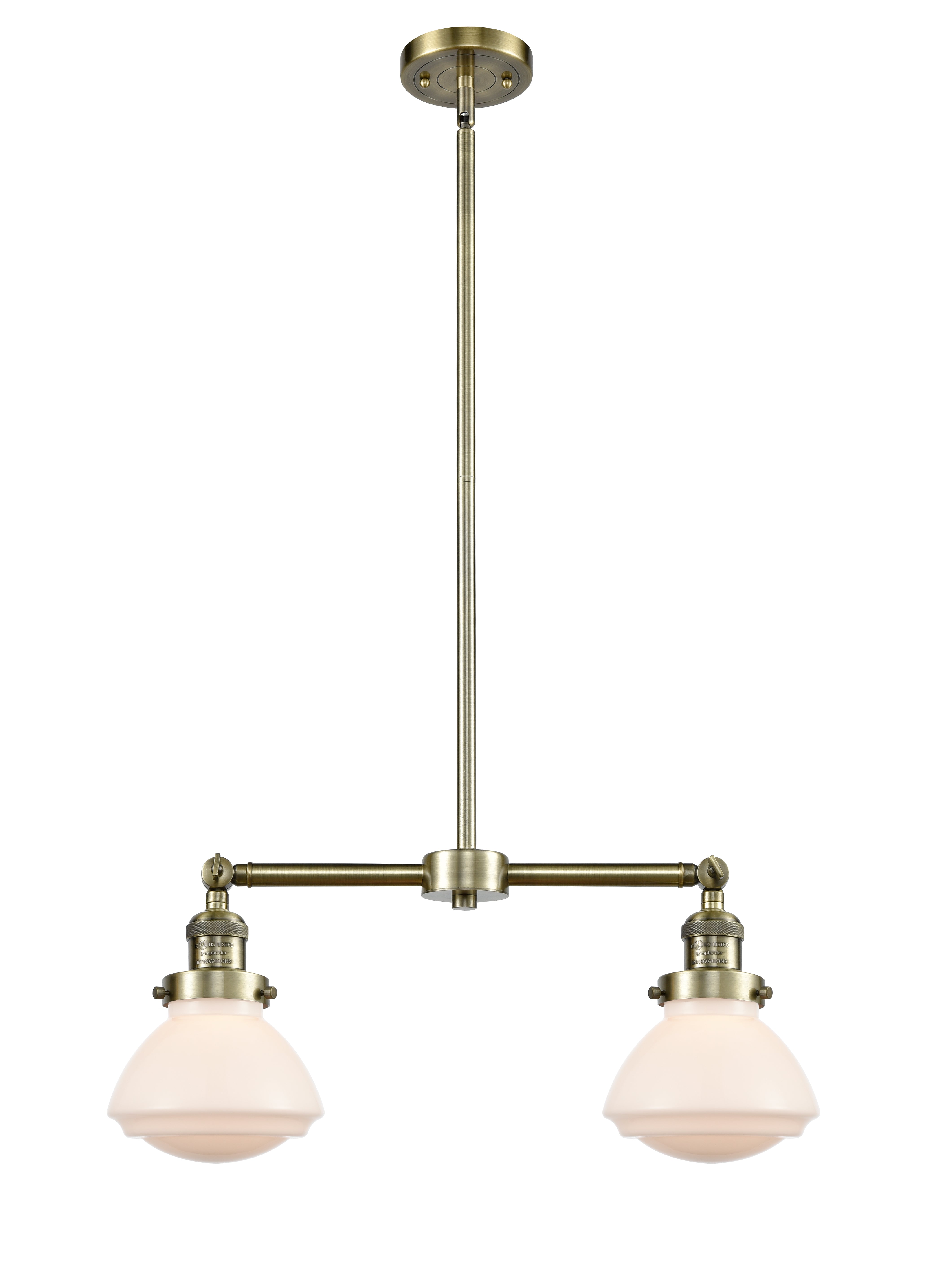 Franklin Restoration Island Light Brass Glass