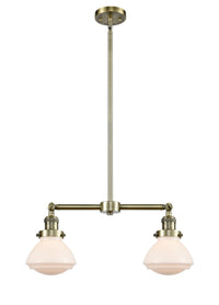 Olean 22-Inch 2-Light Stem-Hung Island Light with LED Bulbs
