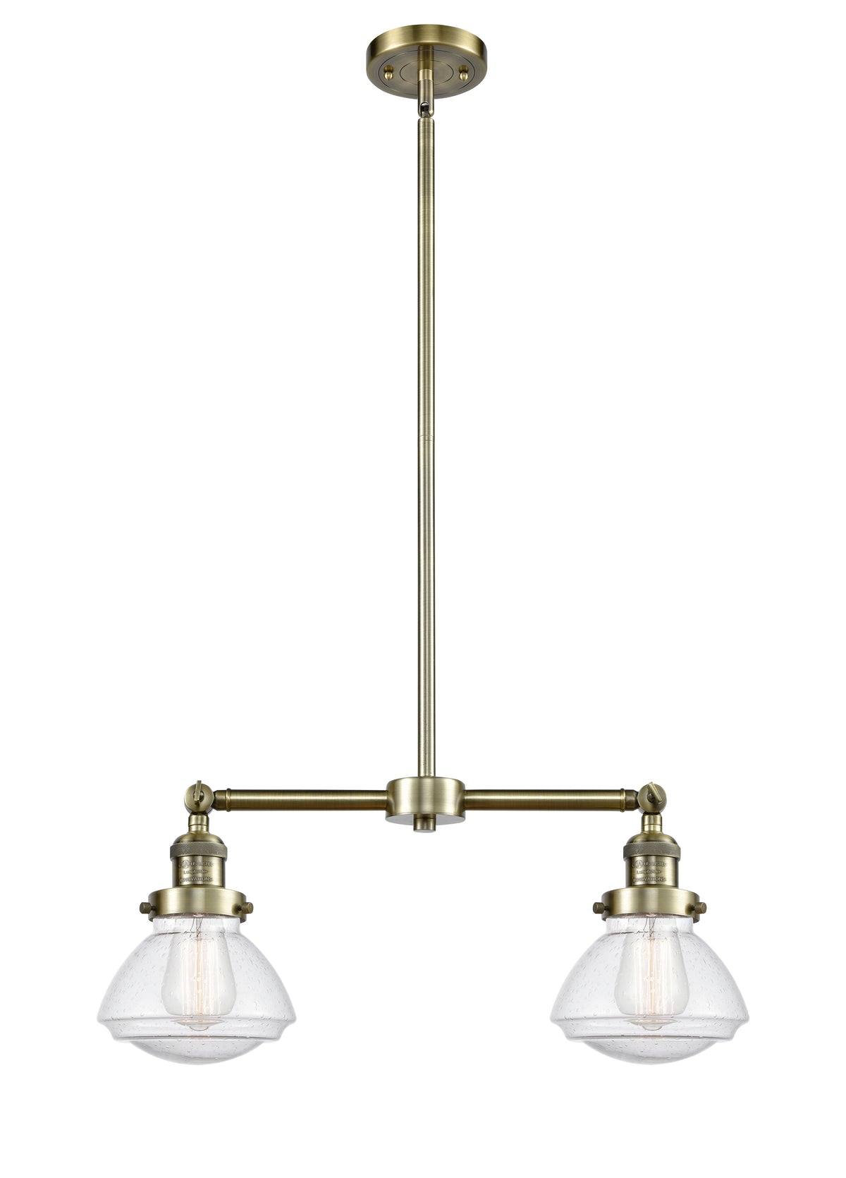 Olean 22-Inch 2-Light Stem-Hung Island Light