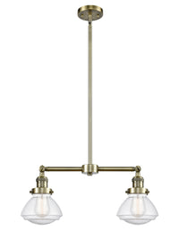 Olean 22-Inch 2-Light Stem-Hung Island Light