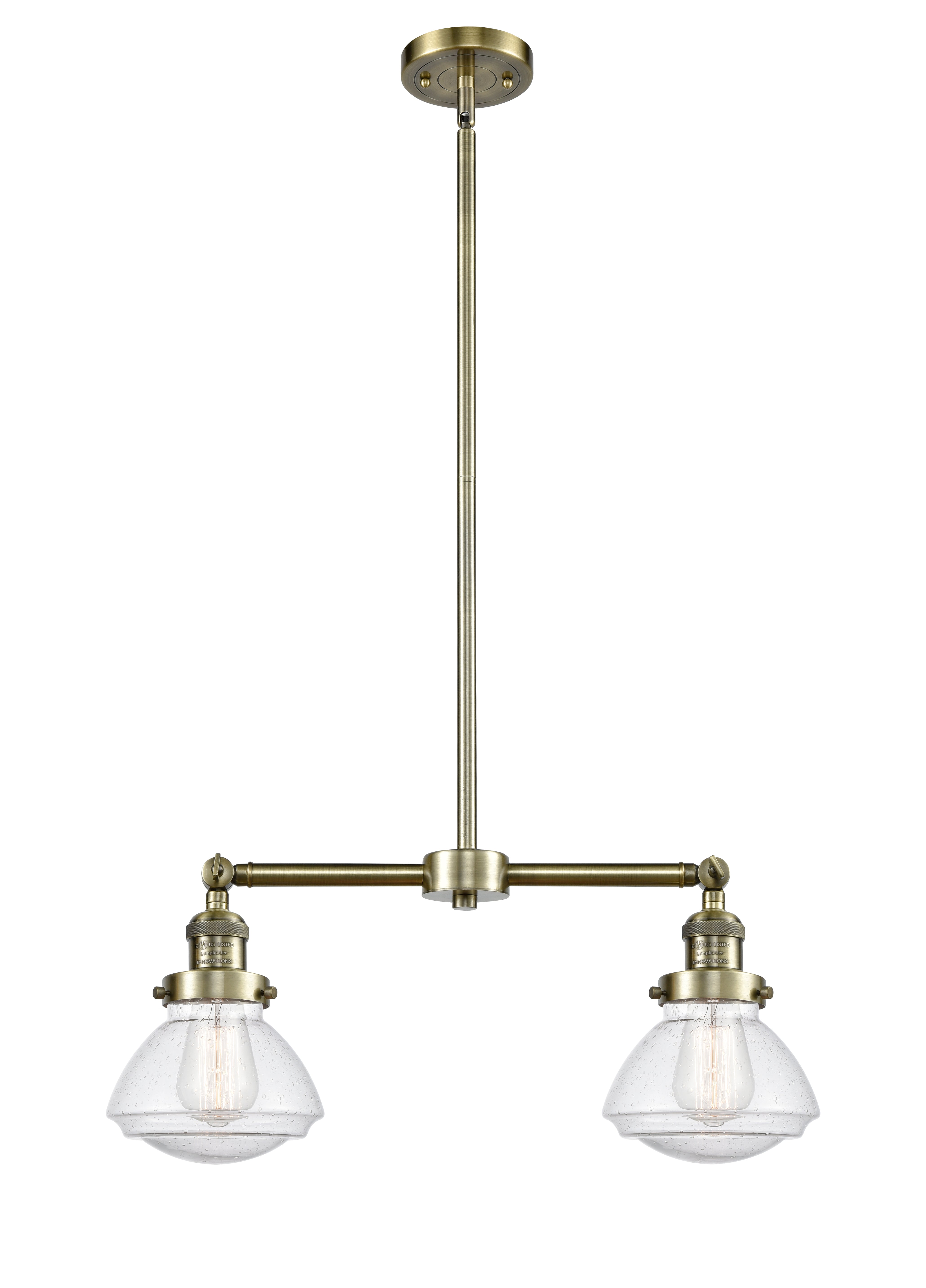 Franklin Restoration Island Light Brass Glass