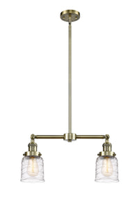 Bell 21-Inch 2-Light Stem-Hung Island Light with LED Bulbs Up to 44.875-Inch High 5.75-Inch Shade Height