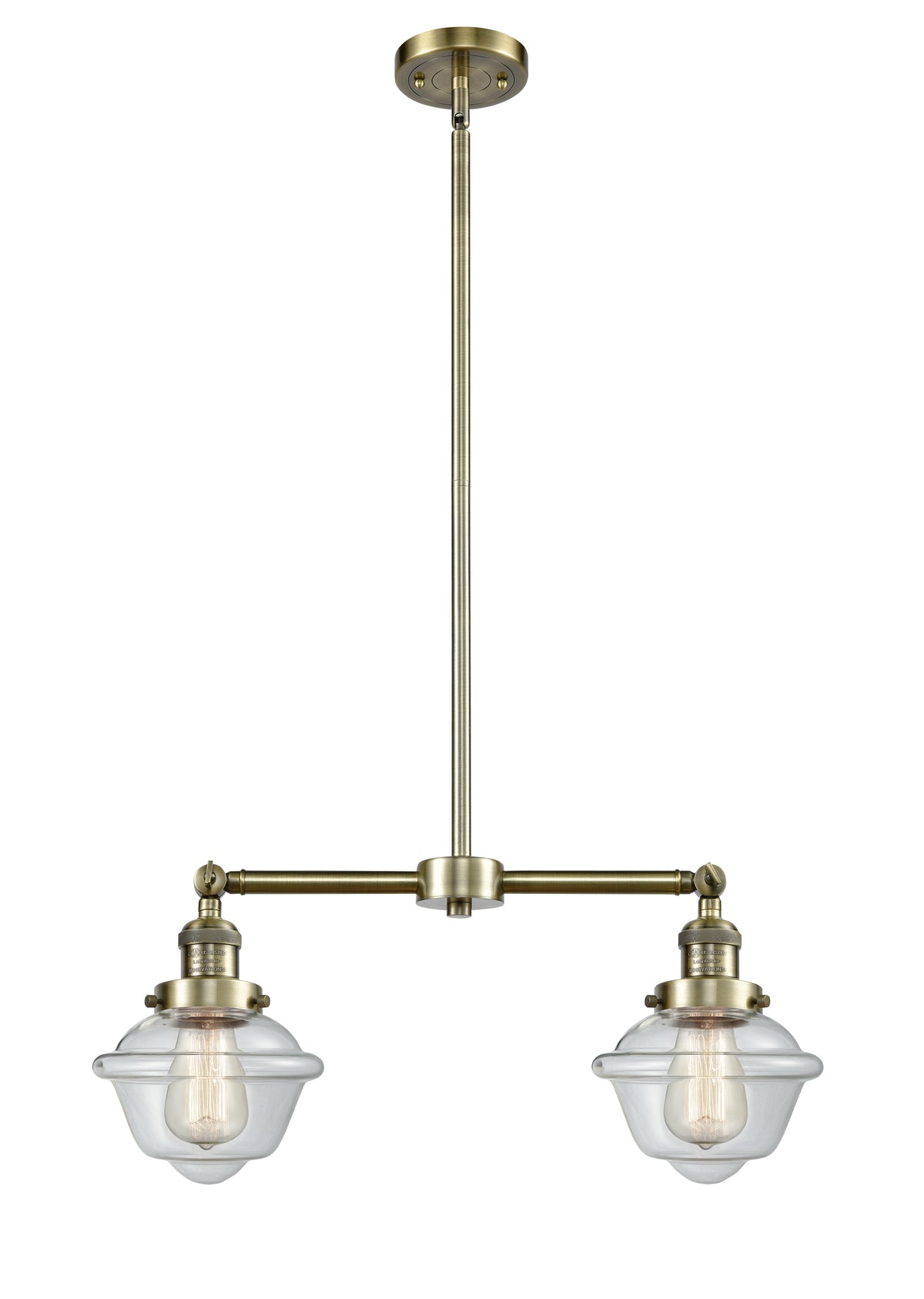 Oxford 24-Inch 2-Light Stem-Hung Island Light