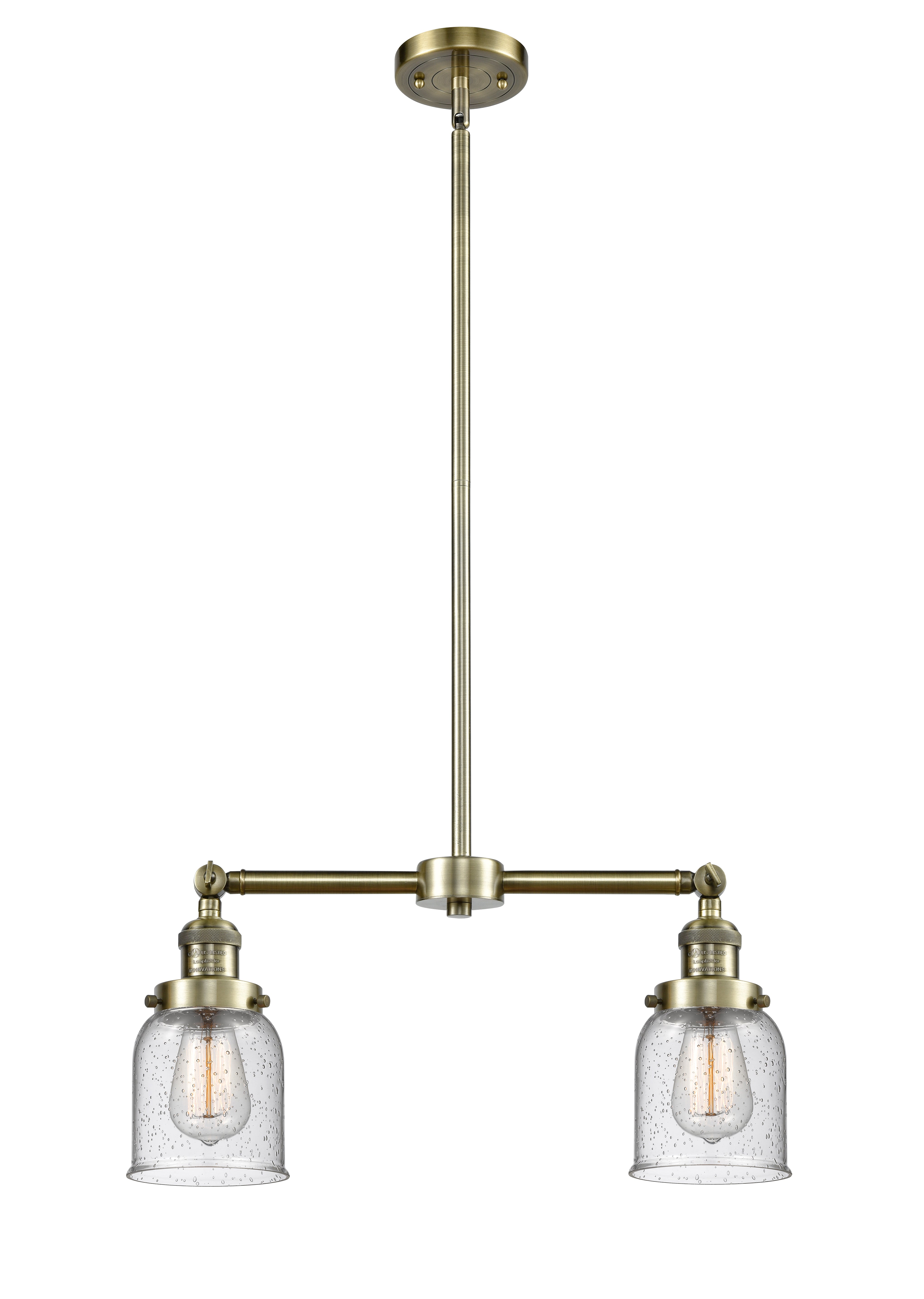 Franklin Restoration Brass Glass Island Light