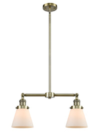 Cone 21-Inch 2-Light Stem-Hung Island Light 10-Inch High Up to 44.875-Inch High