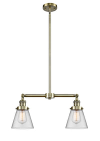 Cone 21-Inch 2-Light Stem-Hung Island Light 10-Inch High Up to 44.875-Inch High