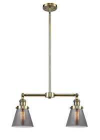 Cone 21-Inch 2-Light Stem-Hung Island Light 10-Inch High Up to 44.875-Inch High