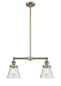 Cone 21-Inch 2-Light Stem-Hung Island Light 10-Inch High Up to 44.875-Inch High
