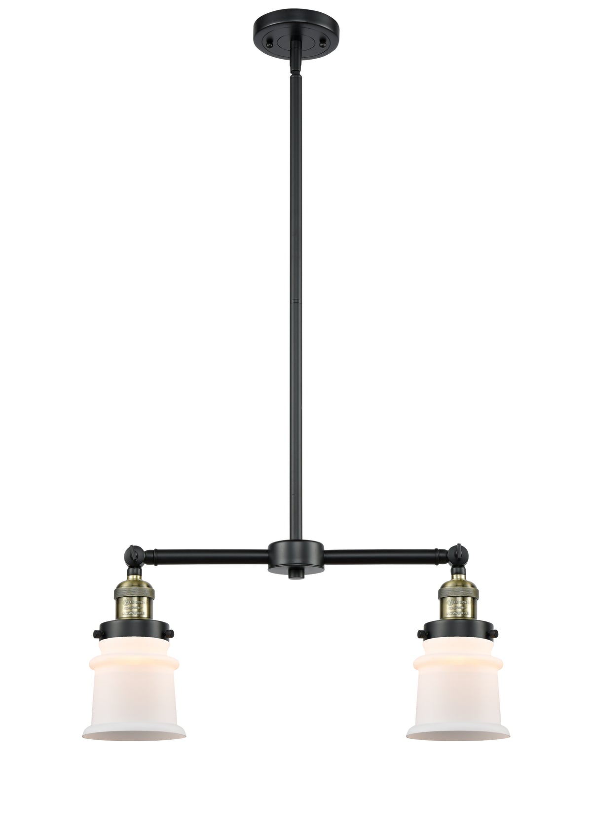 Canton 21-Inch 2-Light Stem-Hung Island Light with LED Bulbs Up to 44.625-Inch High