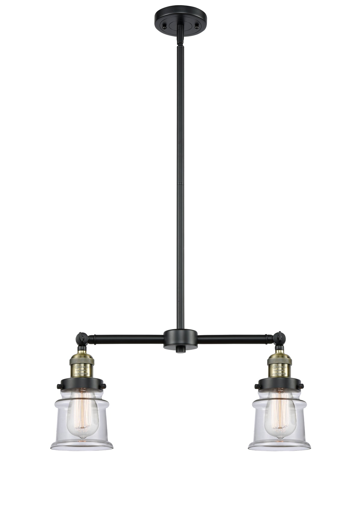 Canton 21-Inch 2-Light Stem-Hung Island Light with LED Bulbs Up to 44.625-Inch High