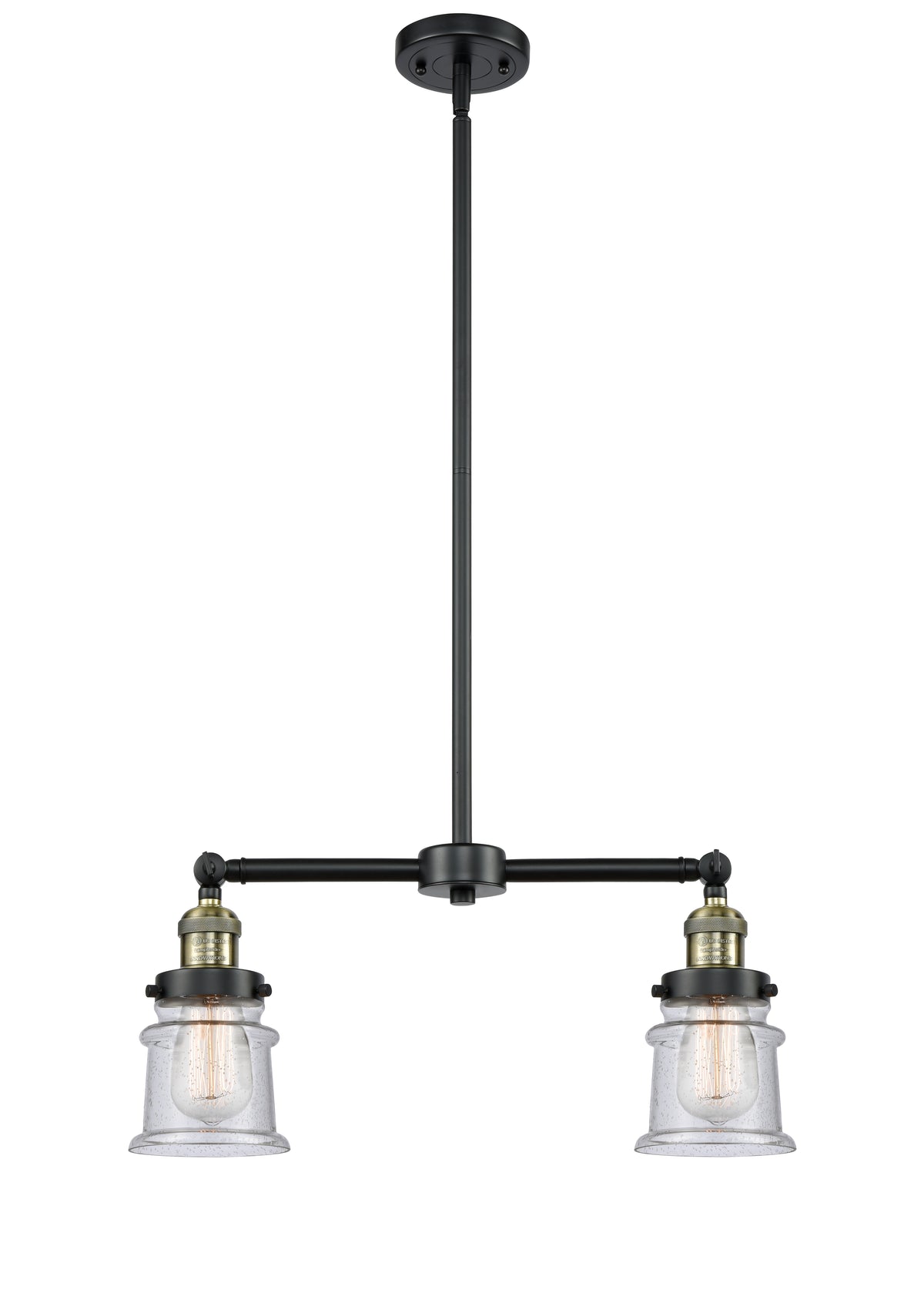 Canton 21-Inch 2-Light Stem-Hung Island Light with LED Bulbs Up to 44.625-Inch High