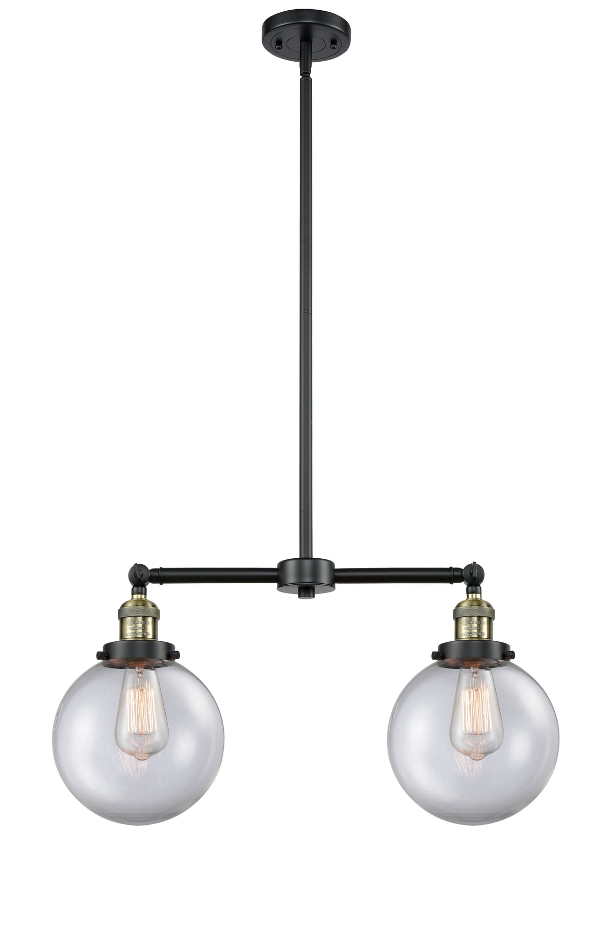 Beacon 25-Inch 2-Light Stem-Hung Island Light 12.5-Inch High