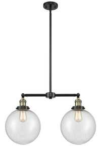 Beacon 25-Inch 2-Light Stem-Hung Island Light with LED Bulbs 14-Inch High