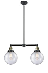 Beacon 25-Inch 2-Light Stem-Hung Island Light with LED Bulbs 12.5-Inch High