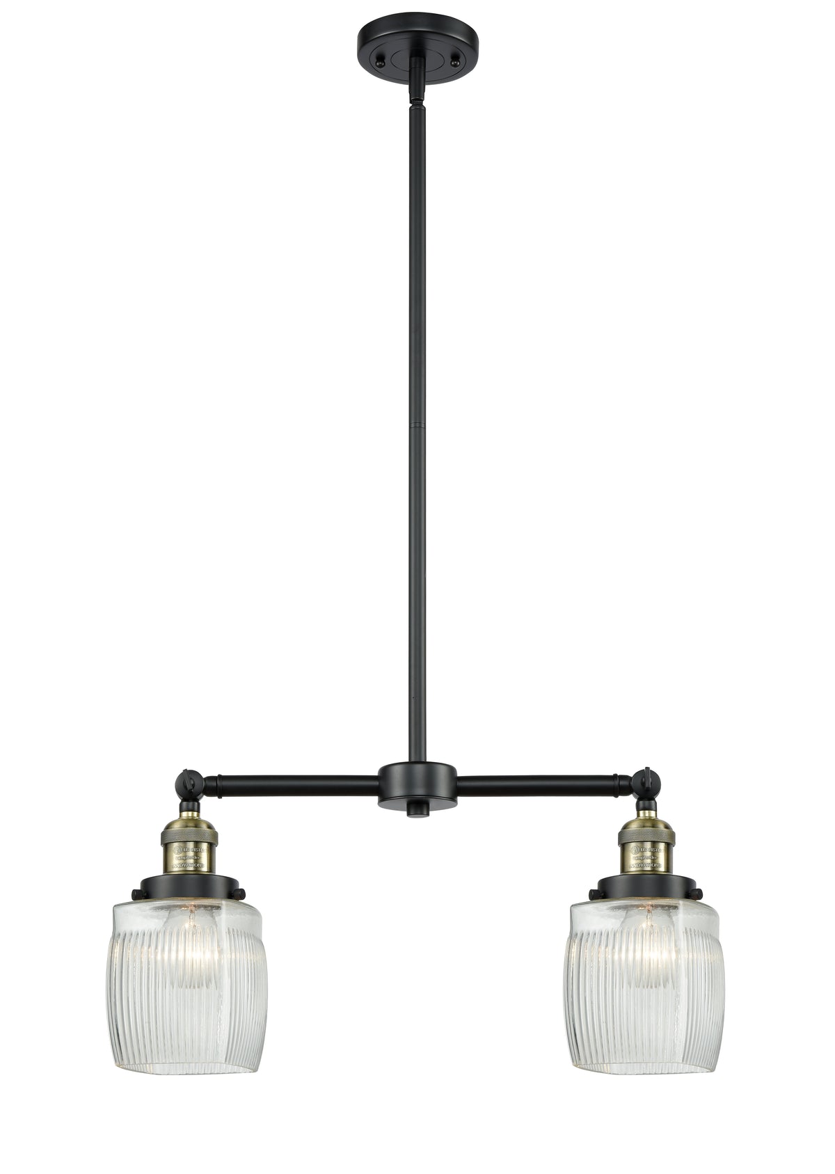 Colton 22-Inch 2-Light Stem-Hung Island Light