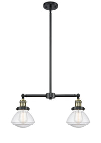 Olean 22-Inch 2-Light Stem-Hung Island Light with LED Bulbs