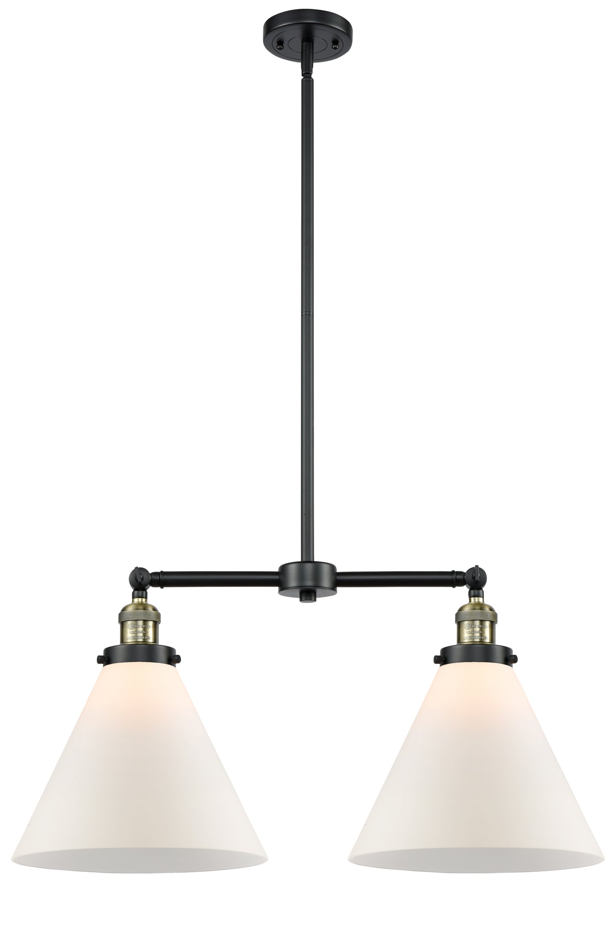 Cone 21-Inch 2-Light Stem-Hung Island Light 14.125-Inch High
