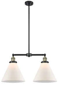 Cone 21-Inch 2-Light Stem-Hung Island Light 14.125-Inch High
