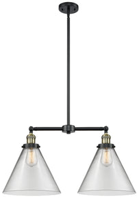 Cone 21-Inch 2-Light Stem-Hung Island Light 14.125-Inch High