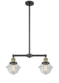 Oxford 24-Inch 2-Light Stem-Hung Island Light