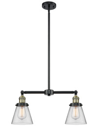 Cone 21-Inch 2-Light Stem-Hung Island Light 10-Inch High Up to 44.875-Inch High