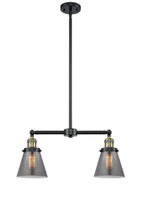 Cone 21-Inch 2-Light Stem-Hung Island Light 10-Inch High Up to 44.875-Inch High