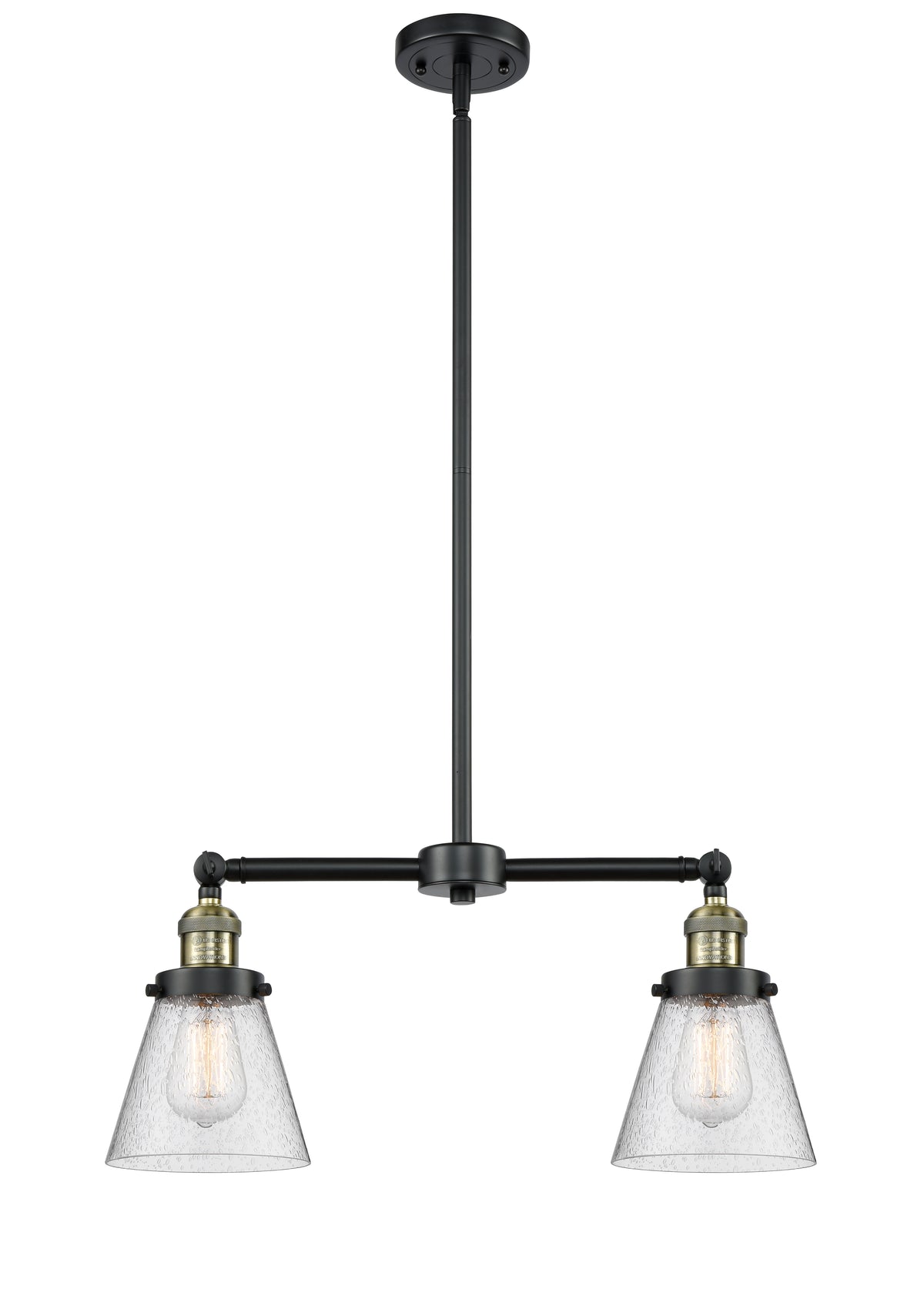 Cone 21-Inch 2-Light Stem-Hung Island Light 10-Inch High Up to 44.875-Inch High