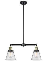 Cone 21-Inch 2-Light Stem-Hung Island Light 10-Inch High Up to 44.875-Inch High