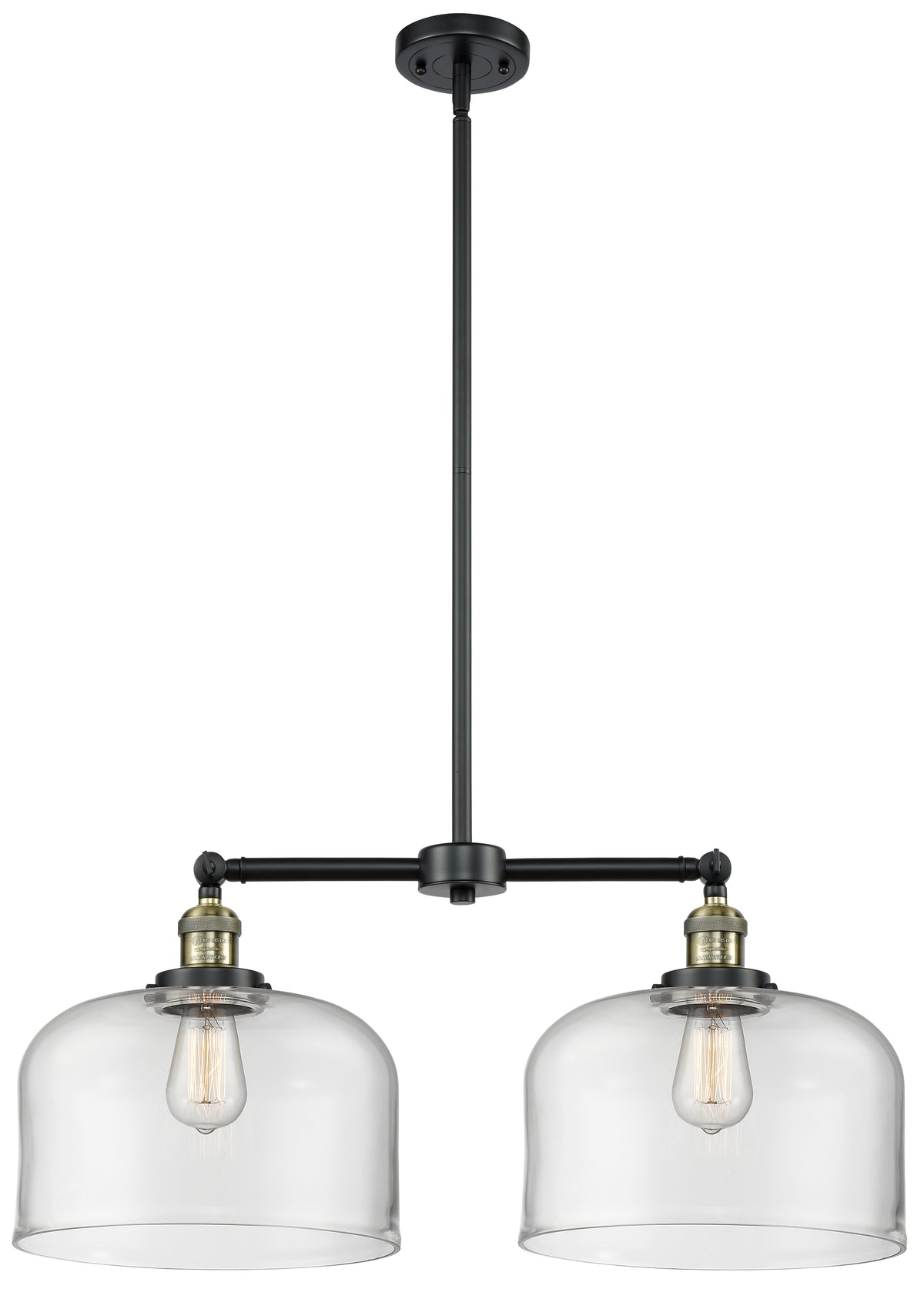 Bell 21-Inch 2-Light Stem-Hung Island Light Up to 47.125-Inch High