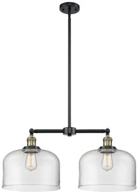 Bell 21-Inch 2-Light Stem-Hung Island Light Up to 47.125-Inch High